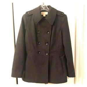 Michael Kors double breasted dark gray pea coat